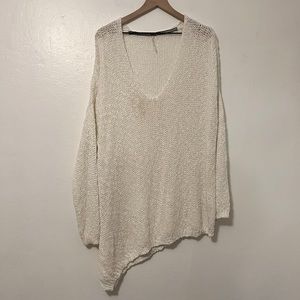 Free people open weave sweater large